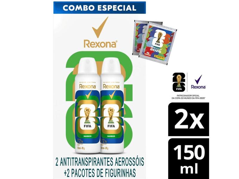 Kit Rexona Bamboo 150ml + 2 Figurinhas Fifa Rexona